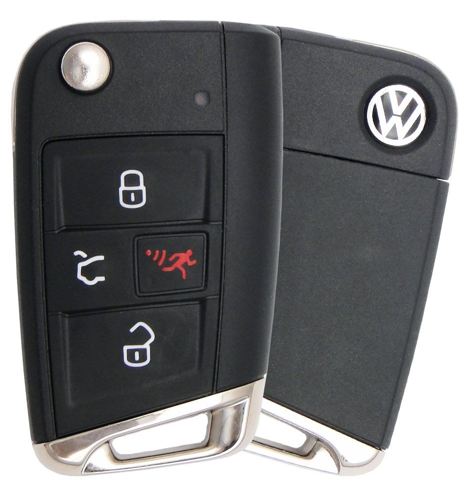 2 Case Shell Key for Volkswagen Beetle Golf Jetta Passat Flip Remote