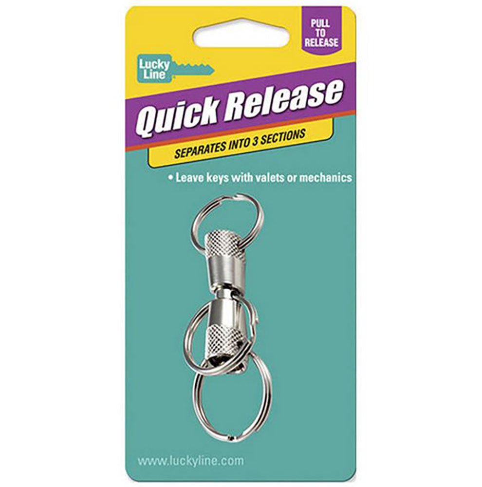 3 - Way Pull Apart Key Release Silver by Lucky Line - CarandTruckRemotes