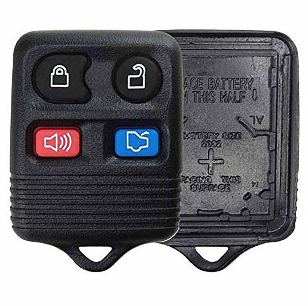 4 button Ford Mazda Lincoln Mercury replacement case/shell with rubber pad - Aftermarket