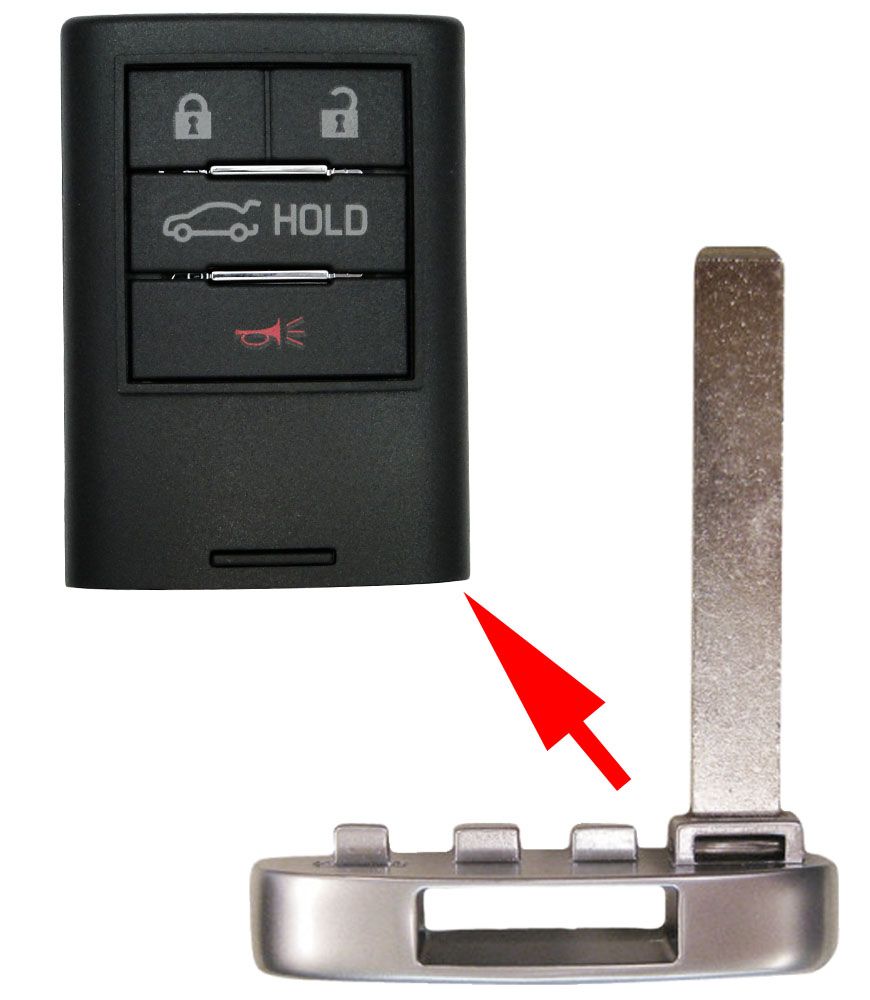 Cadillac Emergency Insert Key for Smart Remotes PN: 20765513 - Aftermarket