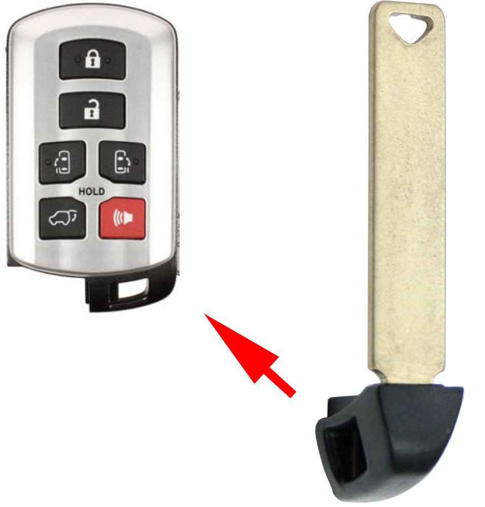 Emergency Insert Key for Toyota Sienna Smart Remote 69515-08020 - Aftermarket