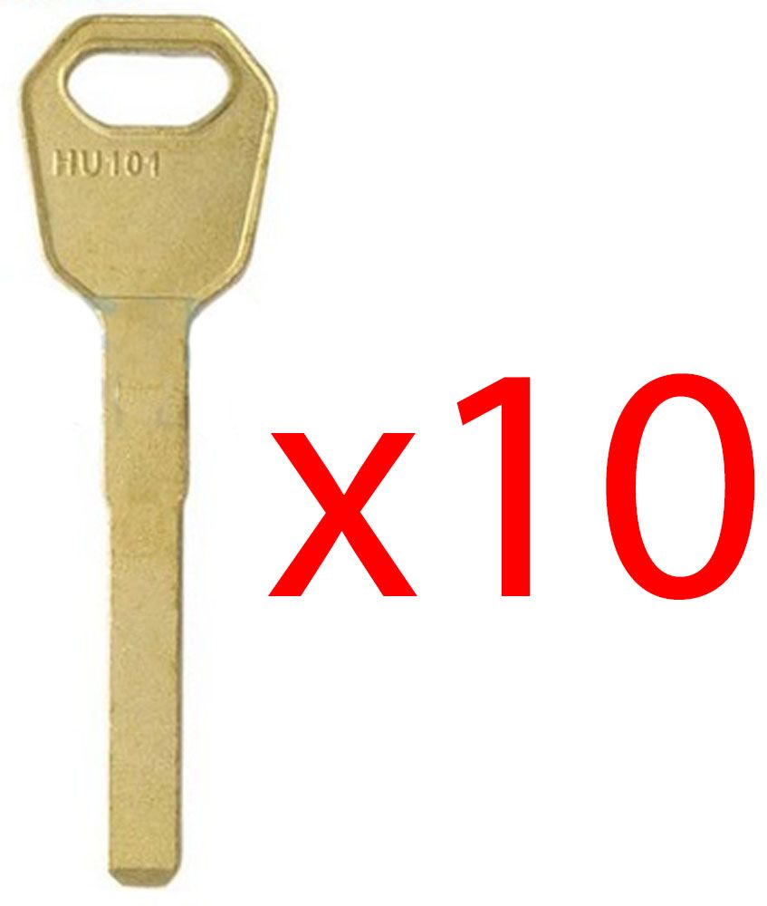 Ilco Sterling 10 Cut Key Blank With Plastic Head (1630P) - Single Key, Original Packaging