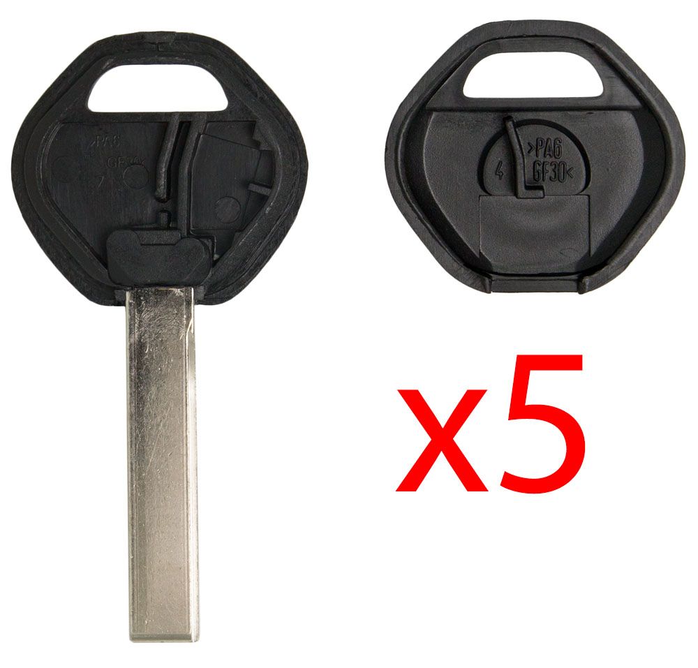 HU92 Transponder Key Shell for BMW - 5 PACK Aftermarket