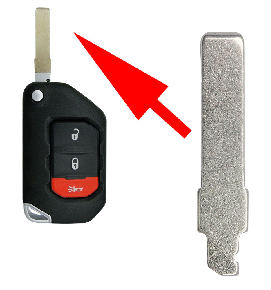 Jeep Flip Remote Replacement Blade SIP22 - Aftermarket