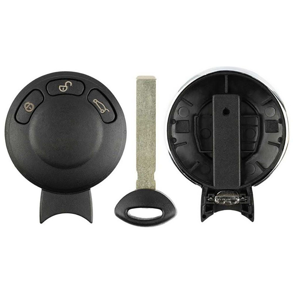 Mini Cooper Smart Remote Replacement Case with Emergency Key - Aftermarket