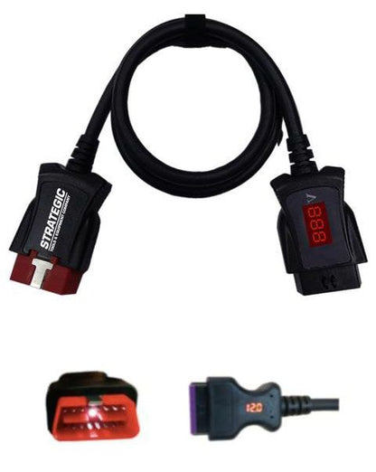 OBDIIEC1 OBD Extension Cable with LED Light and Voltage Display