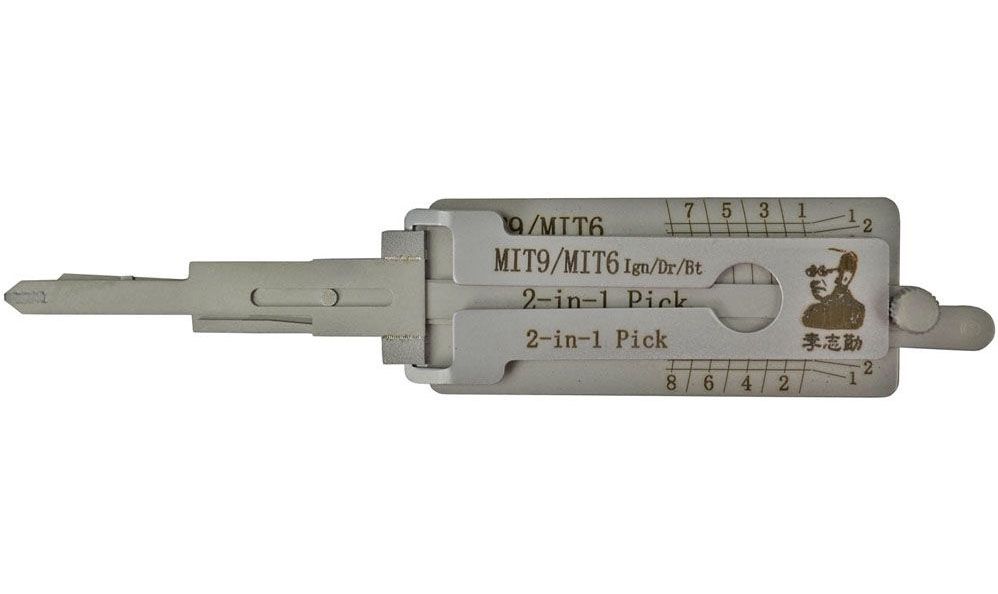 Original LISHI MIT9 MIT6 MITSUBISHI DECODER READER TOOL 2 IN 1 PICK TWIN LIFTER IGNITION DOOR TRUNK