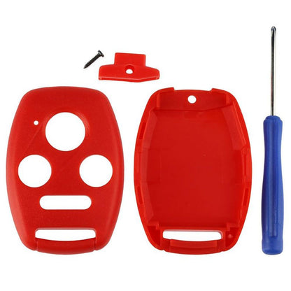 Replacement Honda Remote Shell Kit - 4 buttons - NO CUTTING - Aftermarket RED