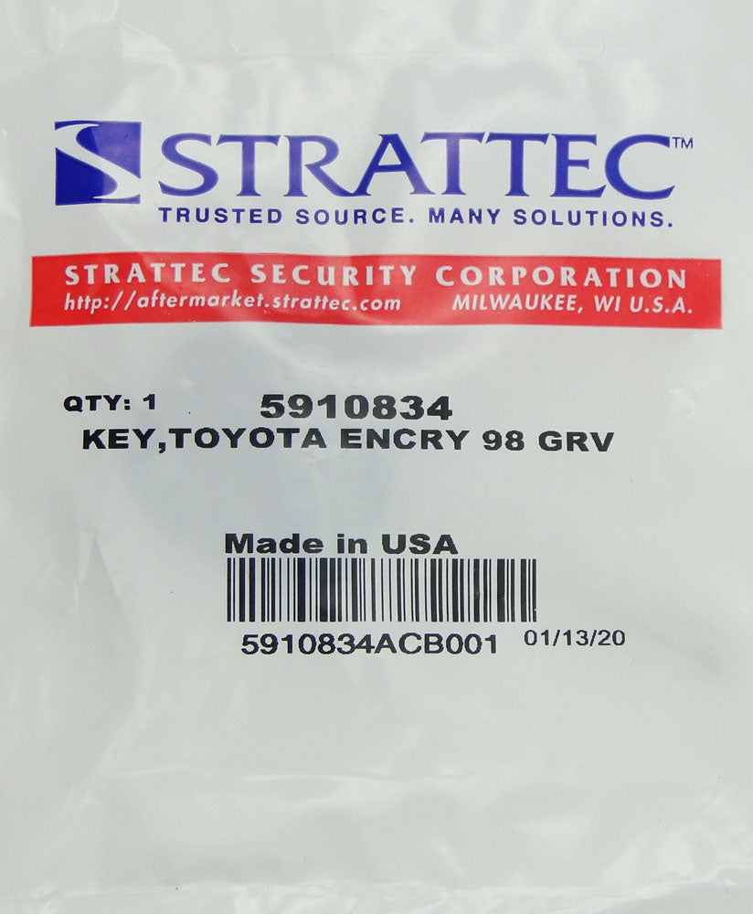Strattec 5910834 Toyota TOY44D Transponder key