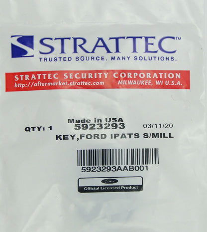 Strattec 5923293 OEM 164-R8128 Ford Transponder key