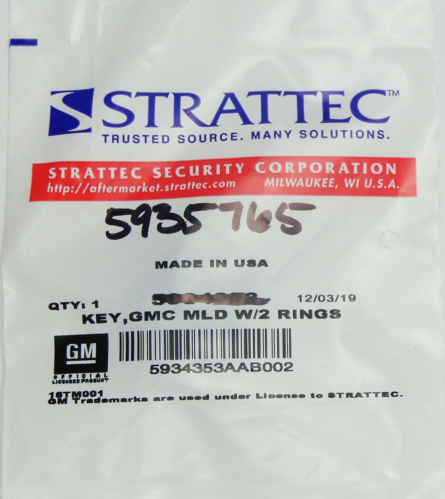 Strattec 5935765 GMC Sierra Yukon B119 Transponder key