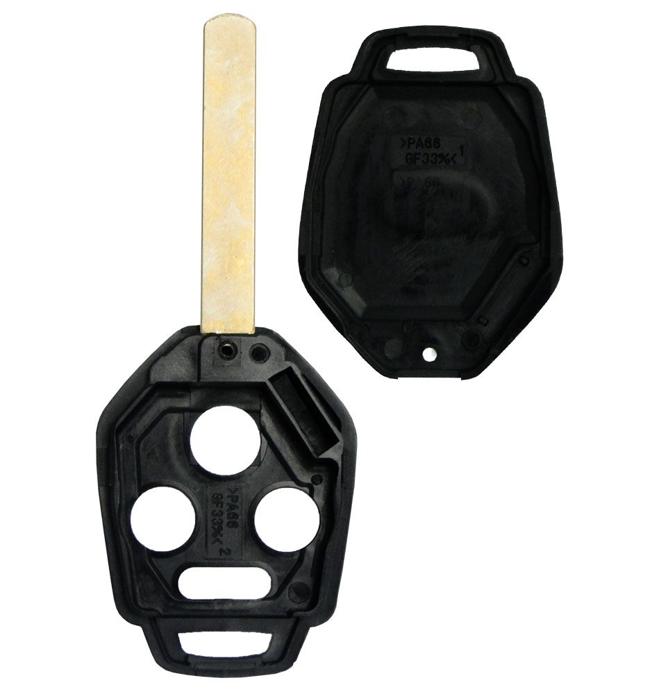 Subaru 4 button Replacement Remote Case / Shell with blank key (high security blade) - Aftermarket