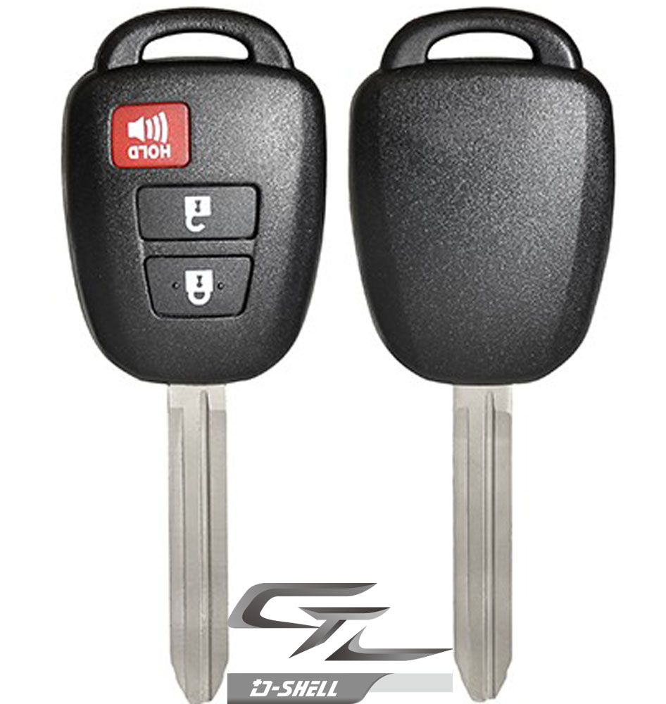 Toyota remote head rugged replacement DURASHELL case, shell with blank key - Aftermarket