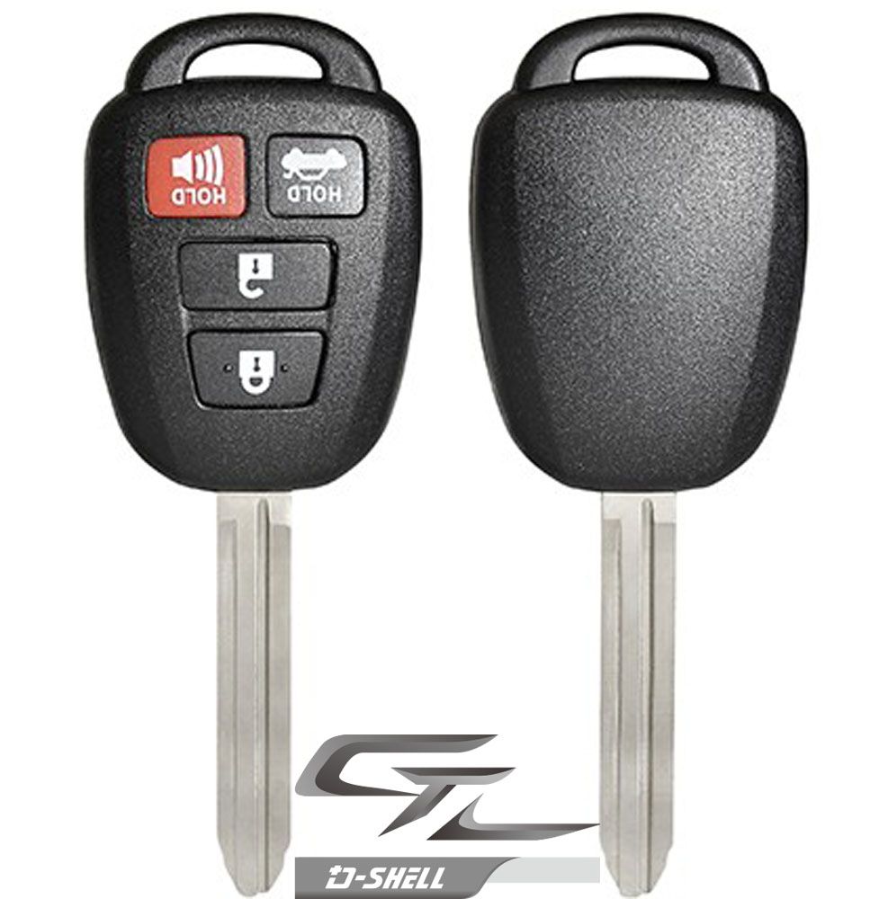Toyota remote head rugged replacement DURASHELL case, shell with blank key - Aftermarket