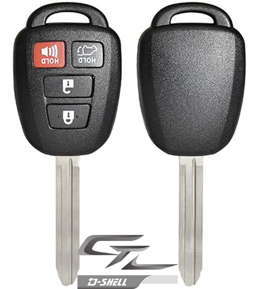 Toyota remote head rugged replacement DURASHELL case, shell with blank key - Aftermarket