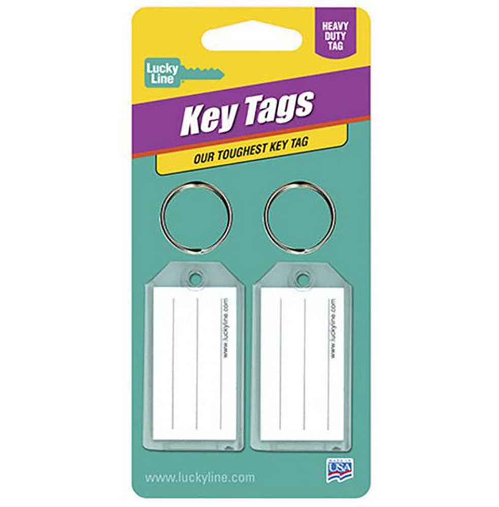 Two Extra Strength Key Tags CLEAR by Lucky Line - CarandTruckRemotes