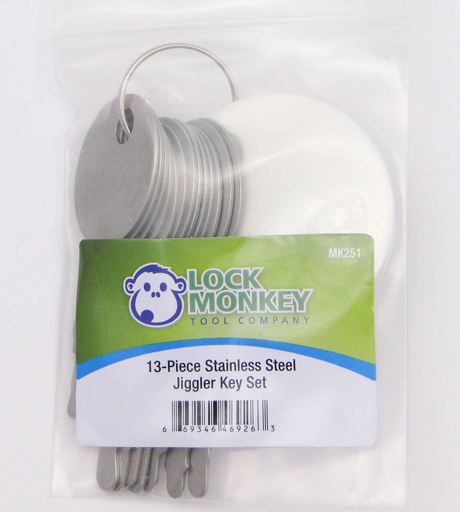 13-Piece Stainless Steel Jiggler Key Set