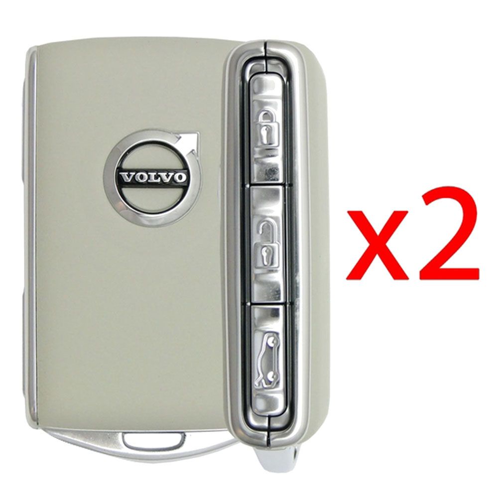 2016 Volvo XC90 Smart Remote Key Fob - Set of 2 - Light Grey