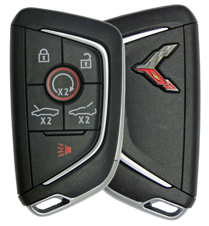 2020 Chevrolet Corvette Smart Remote Key Fob - Grey Logo - CarandTruckRemotes