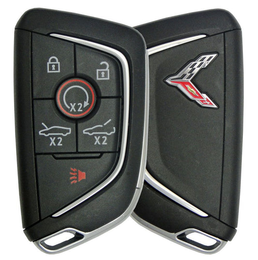 2020 Chevrolet Corvette Smart Remote Key Fob - Silver Logo - CarandTruckRemotes