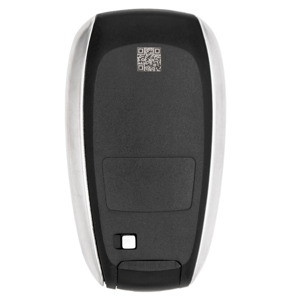 Back view of a Subaru Forester smart key fob with a QR code