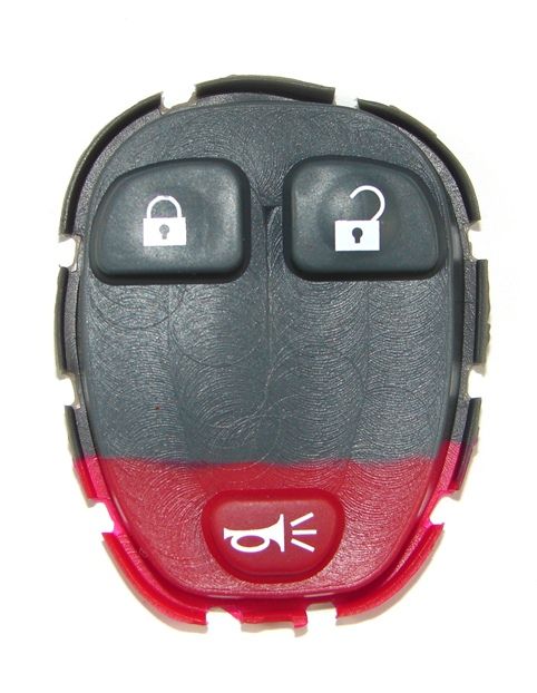 3 Button Buick, Chevy, Pontiac, Saturn Minivan Remote Replacement Button Pad - Aftermarket