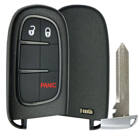 Replacement  3 button Dodge Jeep Smart Remote Shell + insert key