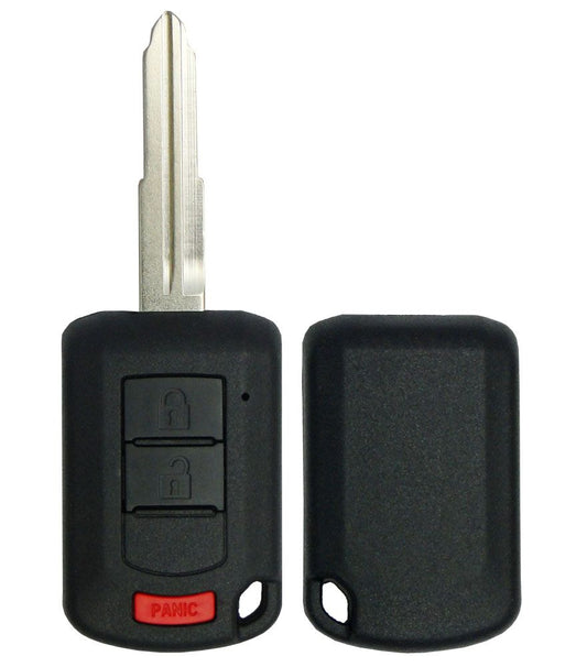 Replacement 3 button Mitsubishi case, shell with blank key - Aftermarket