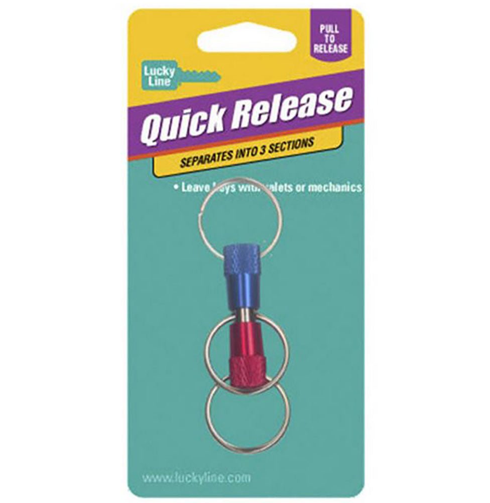 3 - Way Pull Apart Key Release Red and Blue by Lucky Line - CarandTruckRemotes