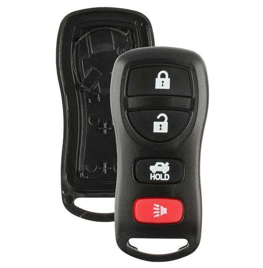 4 button Nissan and Infiniti replacement case/shell with rubber pad - Aftermarket