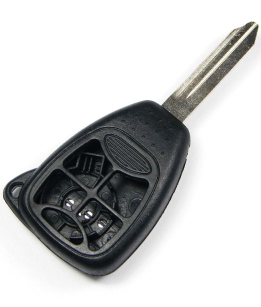 5 button Chrysler Dodge Jeep replacement case/shell with blank key - Aftermarket