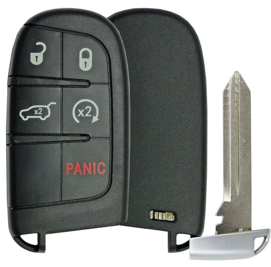 Replacement 5 button Dodge Jeep Smart Remote Shell - Aftermarket