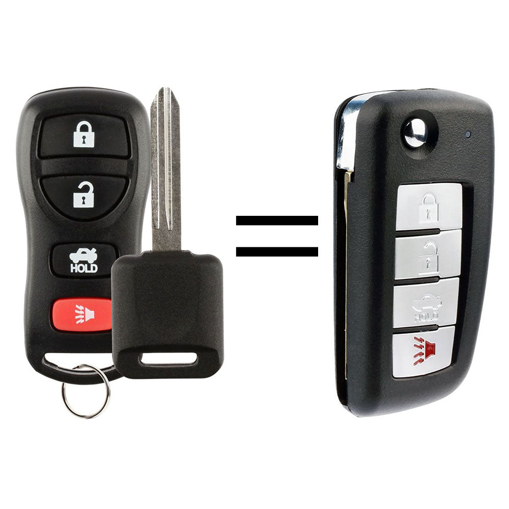 Nissan / Infiniti 4 Button Keyless Entry Flip Remote - Aftermarket ...