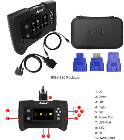 AUTEK IKEY820 IKEY 820 KEY AND REMOTE PROGRAMMER simple key and remote ...