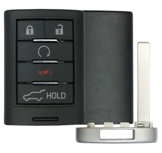 Replacement aftermarket CADILLAC SRX 5 button smart remote case + insert key