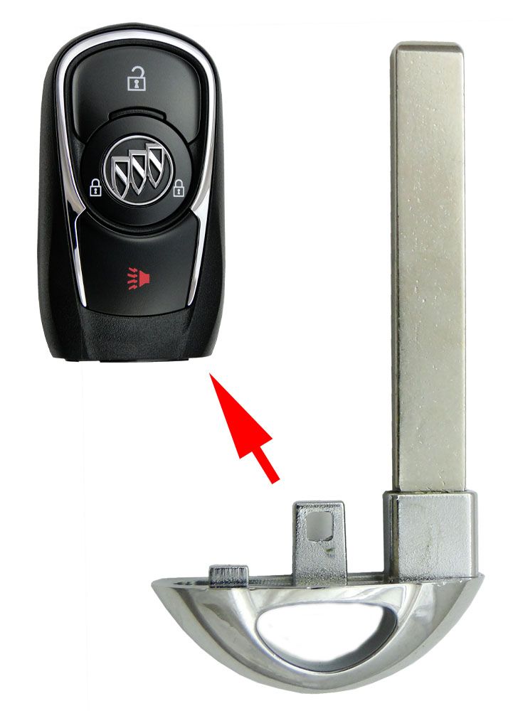 Emergency Insert Key for Buick Smart Remotes PN: 13510389 , 5929947 - Aftermarket