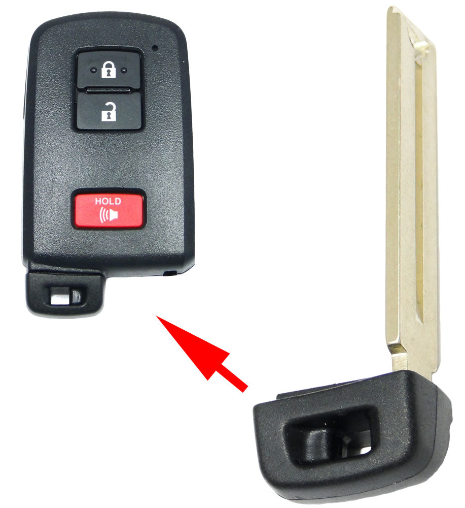 Emergency Single-Sided Insert Key for Toyota Smart Remotes HYQ14FBA - 5 PACK - Aftermarket