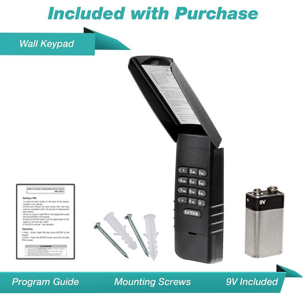 Garage Door Opener Keypad for Liftmaster 877LM - Matte Black Shell