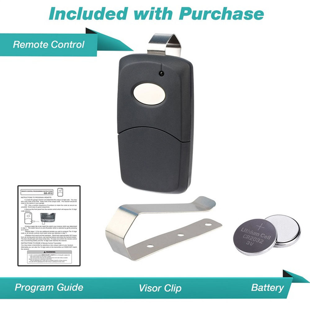 Garage Door Opener Remote for Linear Multi-Code 3089 Black ...