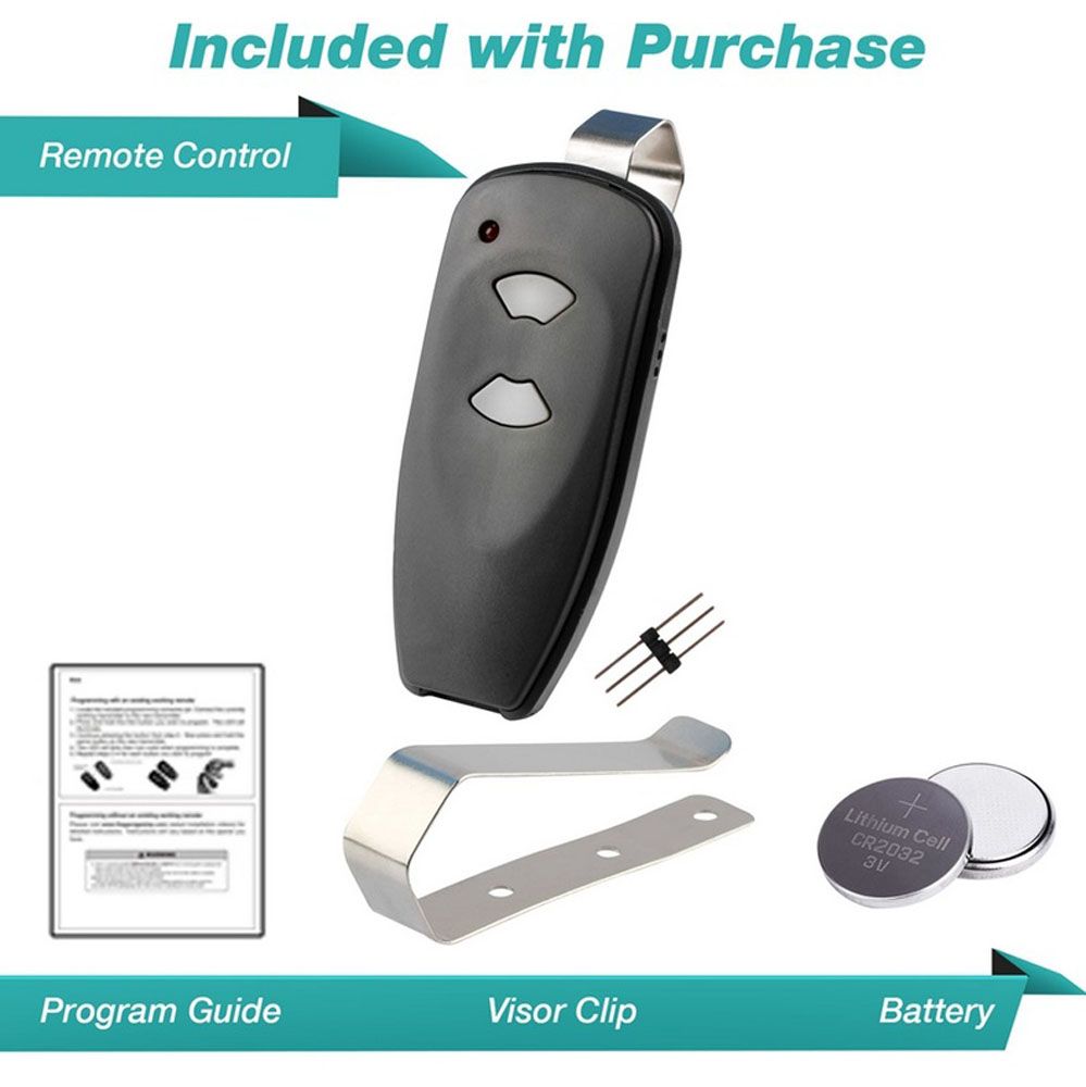 thumbnail image 2 of M3-2312 315 MHz 2-Button Garage Door Opener Remote Compatible With 2 of 11