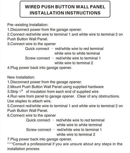 Garage Door Opener Wall Panel for Liftmaster 78LM