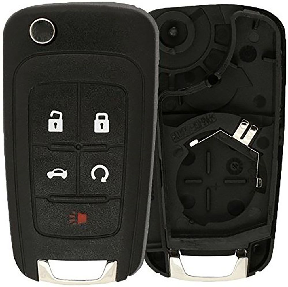 Auto Remote Shell GM 5 Button Flip Remote Replacement Shell by Car & Truck Remotes ...