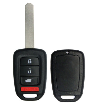 HONDA 4 button SUV Replacement remote case with blank key - Aftermarket