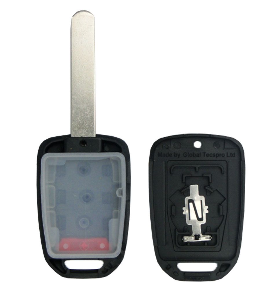 HONDA 4 button SUV Replacement remote case with blank key - Aftermarket
