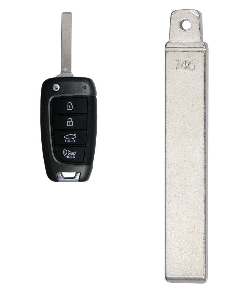Hyundai Flip remote key blade - Aftermarket