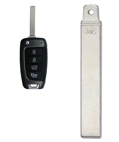 Hyundai Flip remote key blade - Aftermarket 5 pack