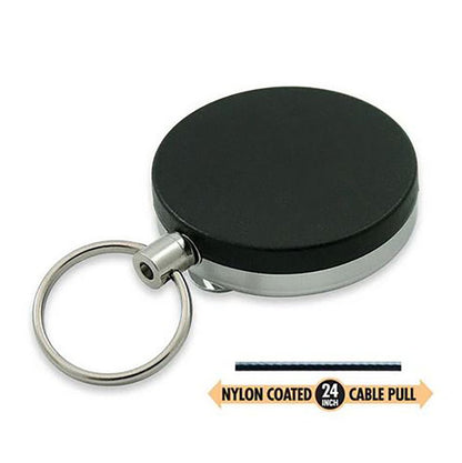 Key Reel with Nylon Coated Cable by Lucky Line - CarandTruckRemotes