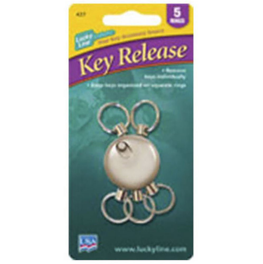 Key Release with Five Key Rings by Lucky Line - CarandTruckRemotes