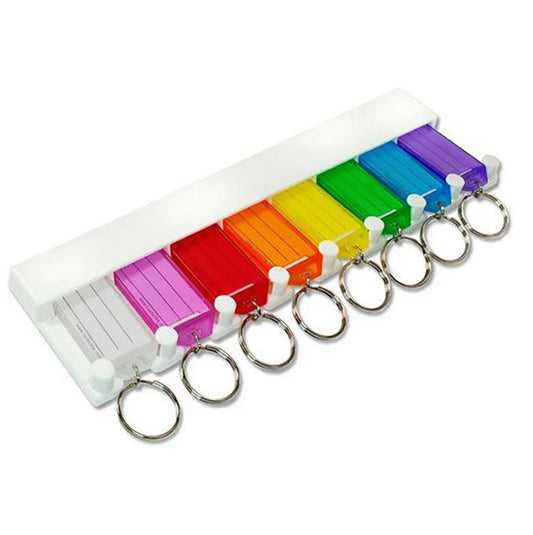 Key Tag Rack Blister - 8 Tags by Lucky Line - CarandTruckRemotes