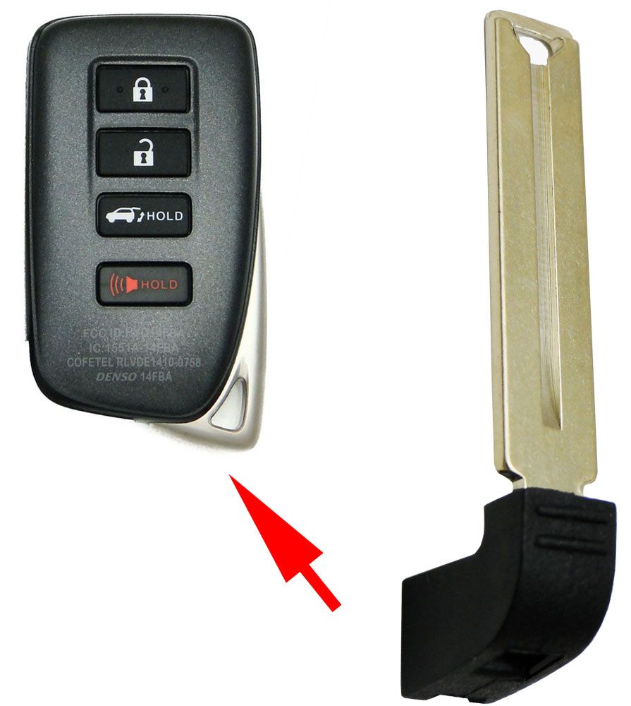 Lexus Emergency Insert Key Single-Sided PN: 69515-30380 - Aftermarket